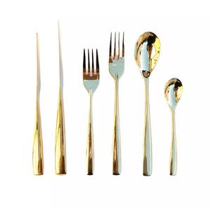 Juego de cubiertos de Metal de acero inoxidable con mango tallado de hueso, de lujo, plateado, 5 uds. - Product Image 2