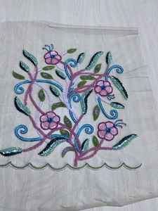 New Arrival Water-Soluble Embroidered Guipure Lace Fabric Big Pattern Floral Scallops <b>for</b> Women <b>Wedding</b> <b>Dresses</b> - Product Image 6