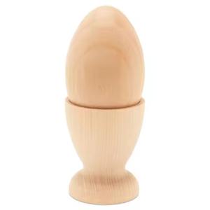 Soporte para huevos con acabado Natural de madera Soporte para huevos moderno de alta calidad para mantener los huevos - Product Image 2