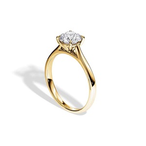 IGI Certified Round Cut Lab Grown Diamond Solitaire Engagement <b>Ring</b> 14K Rose / Yellow And White Gold Classic Wedding <b>Ring</b> - Product Image 3