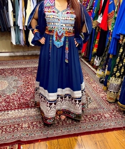 เดรส0710วินเทจของผู้หญิงเสื้อผ้าแบบดั้งเดิมทำด้วยมือวัสดุดีที่สุดในอัฟกานิสถาน - Product Image 3