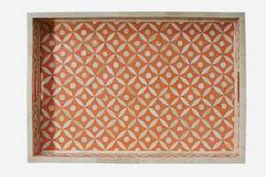 ถาดเสิร์ฟฝังมุกและกระดูกทำด้วยมือมีประกายแวววาวตกแต่งและหรูหราถาดสำหรับบ้านและห้องครัว - Product Image 3