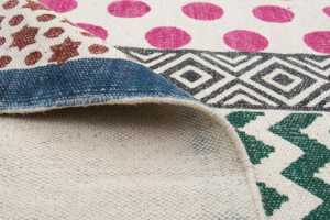 Alfombrillas de algodón de tela Natural 100% de último diseño hechas a mano indias para hoteles, vestíbulo, habitación de casa, alfombra Dhurrie, alfombrilla comprar en línea - Product Image 5