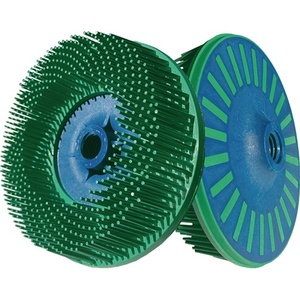 Polishing Pads-Premium <b>Round</b> <b>Brush</b> Sunburst 115mm M14 Wire Thickness 1.25mm Plastic Grit 50 12000 RPM 5-Pack by Tyrolit - Product Image 1