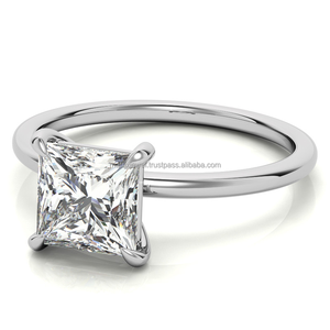 แหวนเพชรแมทริกซ์สวย259อินเทรนด์ทำจาก925สเตอร์ลิงซิลเวอร์ซิงเกิ้ลเจ้าหญิงโมอิสซาไนต์ - Product Image 6