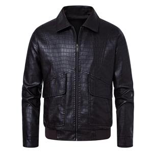 Premium <b>Men</b> Zipper <b>Jackets</b> Trending Fashion PU <b>Leather</b> <b>Jacket</b> <b>For</b> <b>Men</b> OEM Customize Wholesale Quick Dry Man <b>Jacket</b> - Product Image 4