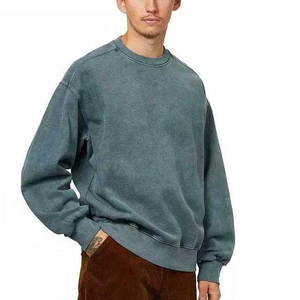 เสื้อสเวตเชิ้ตผ้าถักทรงปกติ สีพื้น สไตล์ซัมเมอร์ ล้างสีแบบแอซิดวอช สำหรับผู้ชาย สวมใส่สบาย เป็นมิตรกับสิ่งแวดล้อม ระบายอากาศได้ดี แห้งเร็ว ผลิตจากผ้าฝ้าย สไตล์สตรีทแวร์ - Product Image 6