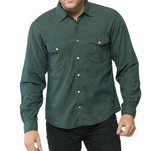 Chemise en jean légère pour homme, tissu en coton doux, chemise décontractée, style classique, chemises en jean pour homme - Product Image 1