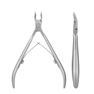 Pince à cuticules CLASSIC 12 en acier inoxydable, lame de 3 mm, design compact en acier inoxydable pour manucure et pédicure à domicile - Product Image 1