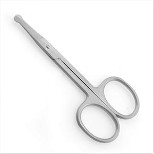 KOUNAIN Rose Gold Baby Nail <b>Scissors</b> Stainless Steel <b>Safety</b> Probes Cuticle <b>Scissor</b> Straight Curved 3.5\" Smooth Nail Care - Product Image 6