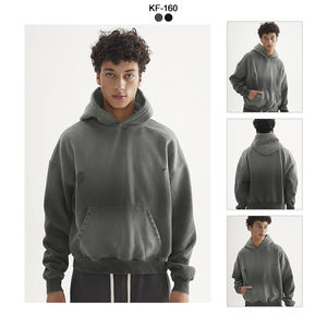 Sudadera con capucha recortada cuadrada de alta calidad, ropa de calle personalizada, sudaderas con capucha extragrandes con hombros caídos - Product Image 6