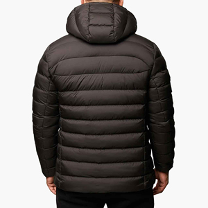 OEM Custom Design Standard Thickness Hooded Stand Collar Men's Puffer Jacket for <b>Winter</b> Autumn High Quality Streetwear - Product Image 3