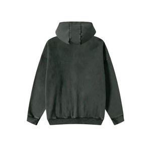 Sudaderas con Capucha de Moda Urbana para Hombre, de Invierno, Vintage, con Forro, Lavado Ácido, Cremallera Resistente, 100% Algodón, Felpa - Product Image 2