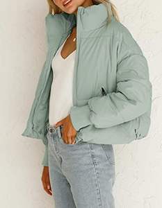 Chaqueta acolchada de invierno de gran tamaño de alta calidad para mujer, abrigo de burbujas acolchado con cremallera, Reversible cuello con capucha, lona ligera de talla grande - Product Image 5