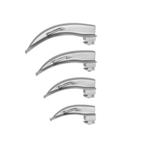 New Arrival Manual ENT Macintosh Fiber Optic Laryngoscope Set with 4 Blades Single Use