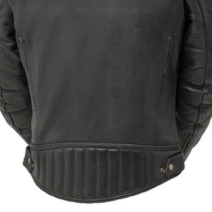Veste en cuir pour homme respirante, imperméable et coupe-vent, hiver, 100% haute qualité, couleur unie, design décontracté, personnalisable à la vente - Product Image 6