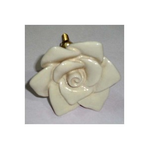 2025 <b>Furniture</b> Decorative Ceramic <b>Knobs</b> Standard Design Good Quality White Color Modern Style Flower Shape Cabinet Drawer <b>Handle</b> - Product Image 3