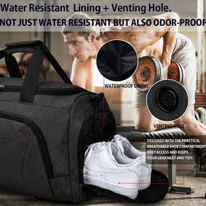 Bolsa de Gimnasio de Nailon Impermeable con Logotipo Personalizado al por Mayor, con Bolsillos Organizadores, de Alta Calidad para la Venta - Product Image 4