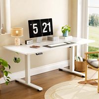 Cadre de bureau électrique réglable en hauteur OEM pour télétravail, à moteur unique, extensible de 28,1 à 46,3 pouces, base de bureau assis-debout