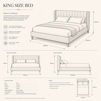 Lit King Size Luxe en Cuir Véritable Rembourré, Cadre de Lit Plateforme Postmoderne avec Rangement et Tête de Lit Ergonomique pour Chambre Parentale