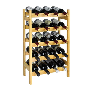 Custom 5-Tier Stackable <b>Pine</b> <b>Wood</b> Wine Rack Factory Display <b>Cabinet</b> for Wine Bottle Holders for Bar Sets - Product Image 1