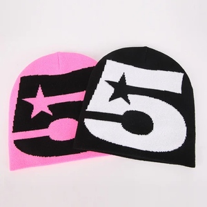 หมวกบีนนี่ถักลายอะคริลิคสำหรับผู้ชายและผู้หญิงสำหรับฤดูใบไม้ร่วงฤดูหนาว - Product Image 5