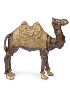 Brass crafted and painted Decorative Camel Showpiece <b>Gold</b> Home <b>Decor</b> Modern Style Decorative - Product Image 4