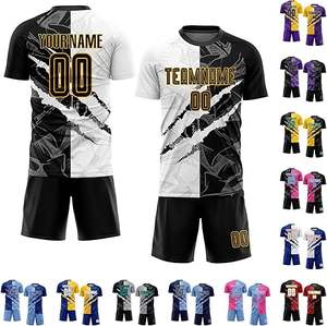 Kit de uniforme de fútbol personalizado OEM, camiseta de fútbol juvenil de tela transpirable con pantalones cortos para ropa deportiva de equipo y Club - Product Image 1