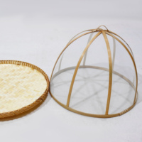 Vietnam's premium 100% bamboe fruitmand, handgemaakt, ecologisch verantwoorde nettenhoes, creatief design, Artex Dong Thap, Ø36,5cm x H27cm