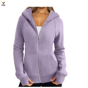 Premium Quality Fall Clothes Hoodies for Women Full <b>Zip</b> <b>up</b> Cropped Drawstring Sweatshirts Casual Hooded Pullover Sweaters Tops - Product Image 4