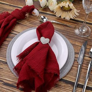 Servilletero PARA EL Día de San Valentín, servilletero hecho a mano en forma de corazón, Decoración de mesa elegante para bodas y San Valentín - Product Image 5