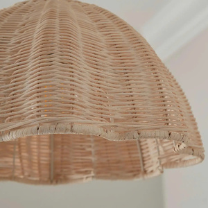 Lámpara de techo de mimbre natural hecha a mano para decoración del hogar - Product Image 3