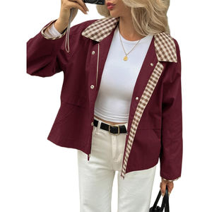 แจ็กเก็ตผ้าฝ้ายสำหรับผู้หญิงเสื้อแจ็กเก็ตผ้าฝ้ายเนื้อผ้าระบายอากาศได้ดีล่าสุดผลิตจาก2025 - Product Image 6