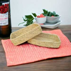 En gros Rectangle Présentoir Organisateur Tissé Moonj Herbe Panier Naturel Pour Magasin Pain Restauration Article Panier De Fruits En Osier - Product Image 1