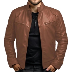 Authentic sheepskin leather coat with goat fur lining handmade custom winter jacket - Product Image 3