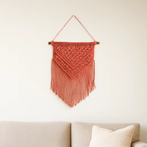 Decoración de Pared de Macramé de Algodón Duradero, Diseño Minimalista, Estilo Escandinavo y Sureño, Elegante y Lavable para el Hogar y Apartamentos - Product Image 1