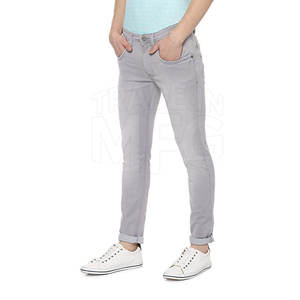 ¡Novedad de 2024! Pantalones vaqueros ajustados a la moda para hombre, ropa informal cómoda con estilo recto de cintura media con logotipo personalizable - Product Image 4