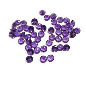 High Quality 4mm 5mm Natural Amethyst Loose Shaped Faceted Gemstone IGI Certified Calibrated Stones Wholesale Price Vivaaz Gems - Product Image 2
