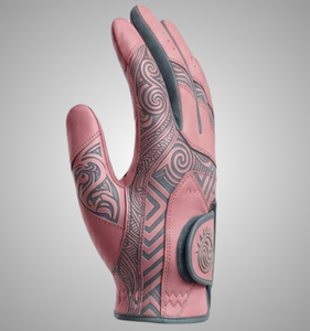 ถุงมือหนังแท้สำหรับตีกอล์ฟ ลายชนเผ่า สำหรับมือขวา ผู้หญิง กันลื่น ปิดด้วยแถบตีนตุ๊กแก พร้อมบรรจุภัณฑ์พรีเมียม - Product Image 4