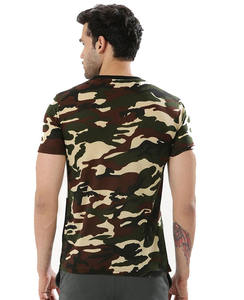 Nueva llegada de lujo camiseta hombres impresión personalizada Logo cuello simulado diseño de camuflaje en blanco Camiseta slim fit hombres camiseta para hombres al por mayor - Product Image 5