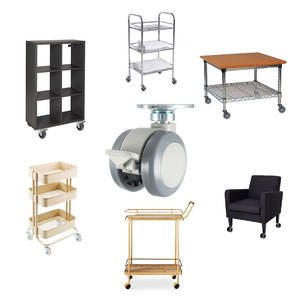 1.5 pouces verrouillage Nylon gris roulettes haut Triangle plaque moderne bureau salon chambre école atelier hôtel meubles - Product Image 6