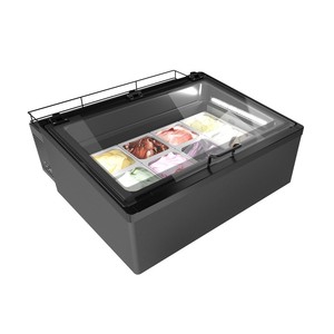 Congelador Exhibidor de Sobremesas y Helados FRAMEC con 4 Contenedores de 5L, 850x821x363mm - Product Image 2