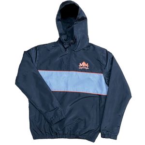 <b>Men</b> Nylon Windbreaker <b>Hoodie</b> Half Zip Lightweight Pullover Jacket Kangaroo Pocket Streetwear Sportswear - Product Image 1