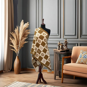 ผ้าคลุมไหล่หน้าหนาวสำหรับผู้หญิงผ้าพันคอแคชเมียร์สีทึบคลาสสิกทำจากโรงงาน - Product Image 2