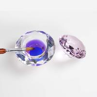 Pot de luxe pour vernis à ongles en acrylique, ml, porte-poudre en cristal, verre, Art de manucure et de pédicure, liquide, avec couvercle