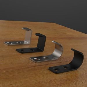 Crochets muraux en forme de U noirs pour manteau Robe Serviette Suspendue Utilisation intérieure et extérieure Crochets utilitaires pratiques et Rails Produit - Product Image 1