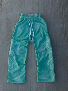 Pantalon de survêtement personnalisé à jambes larges pour hommes 100% coton éponge française double taille droite pantalon de survêtement évasé avec coupe ample - Product Image 6