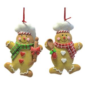 Christmas Decoration Supplier Hot Sale Products Polymer <b>Clay</b> Dough Sugar Glitter Christmas Chef Gingerbread Man Hanging Ornament - Product Image 6
