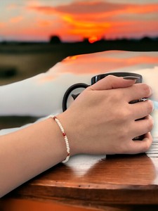 Pulsera Bohemia DAFNI BIG PAZAR con Cuentas, Piedras Naturales y Microincrustaciones de Aleación de Metales Preciosos, Unisex, Regalo de Estambul - Product Image 1