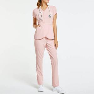 Haute qualité respirant tricoté mode femmes soins infirmiers gommage ensembles pantalon droit grands uniformes d'hôpital mignon Sexy - Product Image 6